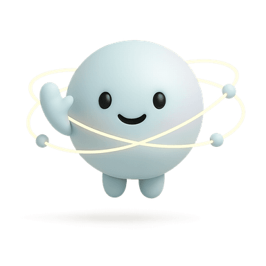 Sappio Orb waving hello with a friendly smile